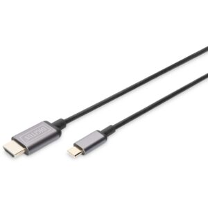 Kabllo USB Digitus USB-C > HDMI (ST-ST) 1.8m Adapterkabel 4K UHD 30Hz E zezë
