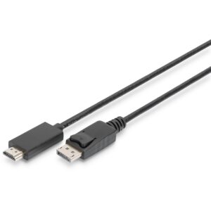 Kabllo DisplayPort Digitus / DisplayPort në HDMI (ST-ST) / 2m / 4K / 60Hz / e zezë