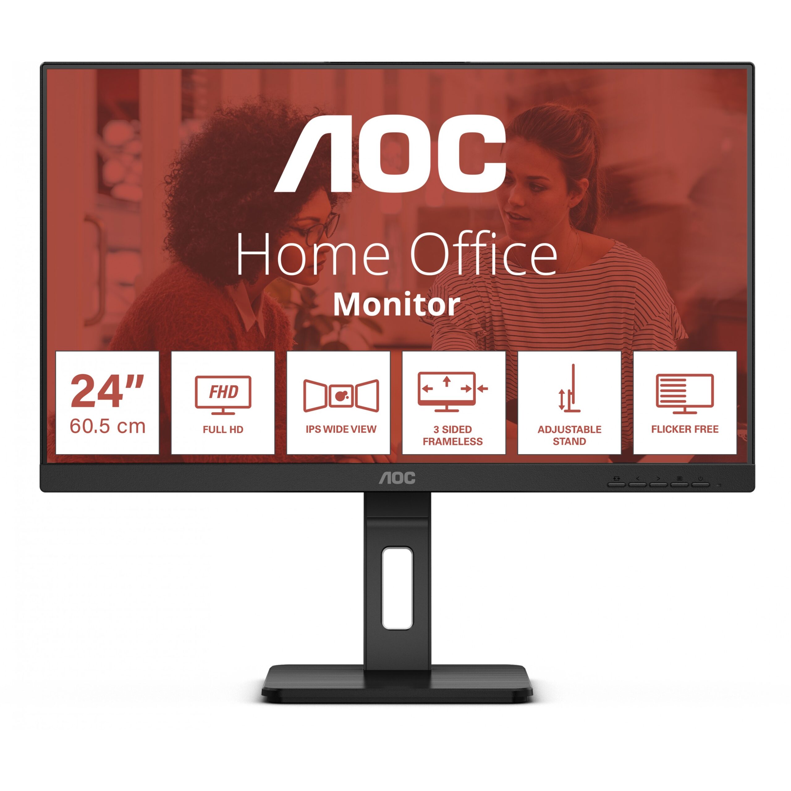 Monitor AOC 24E3QAF / 24" / Full HD / IPS / 4ms / HDMI, VGA, DP / I zi