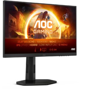 Monitor Gaming AOC 23.8"/24" (1920x1080) 24G4X IPS 180Hz DP 2x HDMI LS IPS HDR10 0.5 ms Black