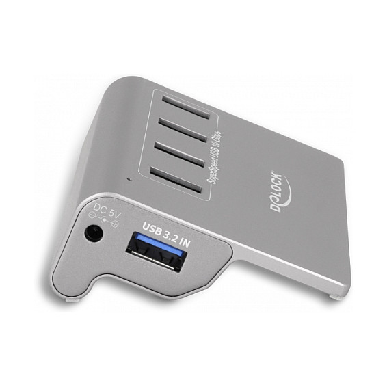 HUB DELOCK USB 3.2 Gen 2 / 4×USB‑A Ports - Gri - Figura 2
