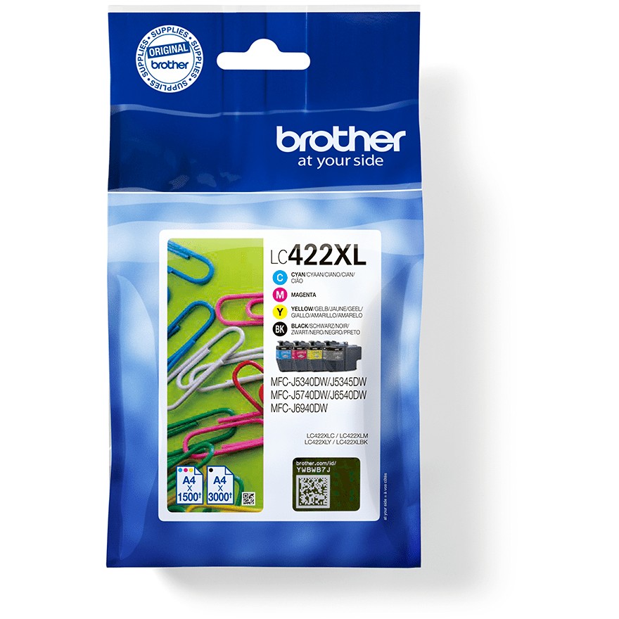 Toner Brother Tinte LC422XLVAL 4er Multipack (BKCMY)