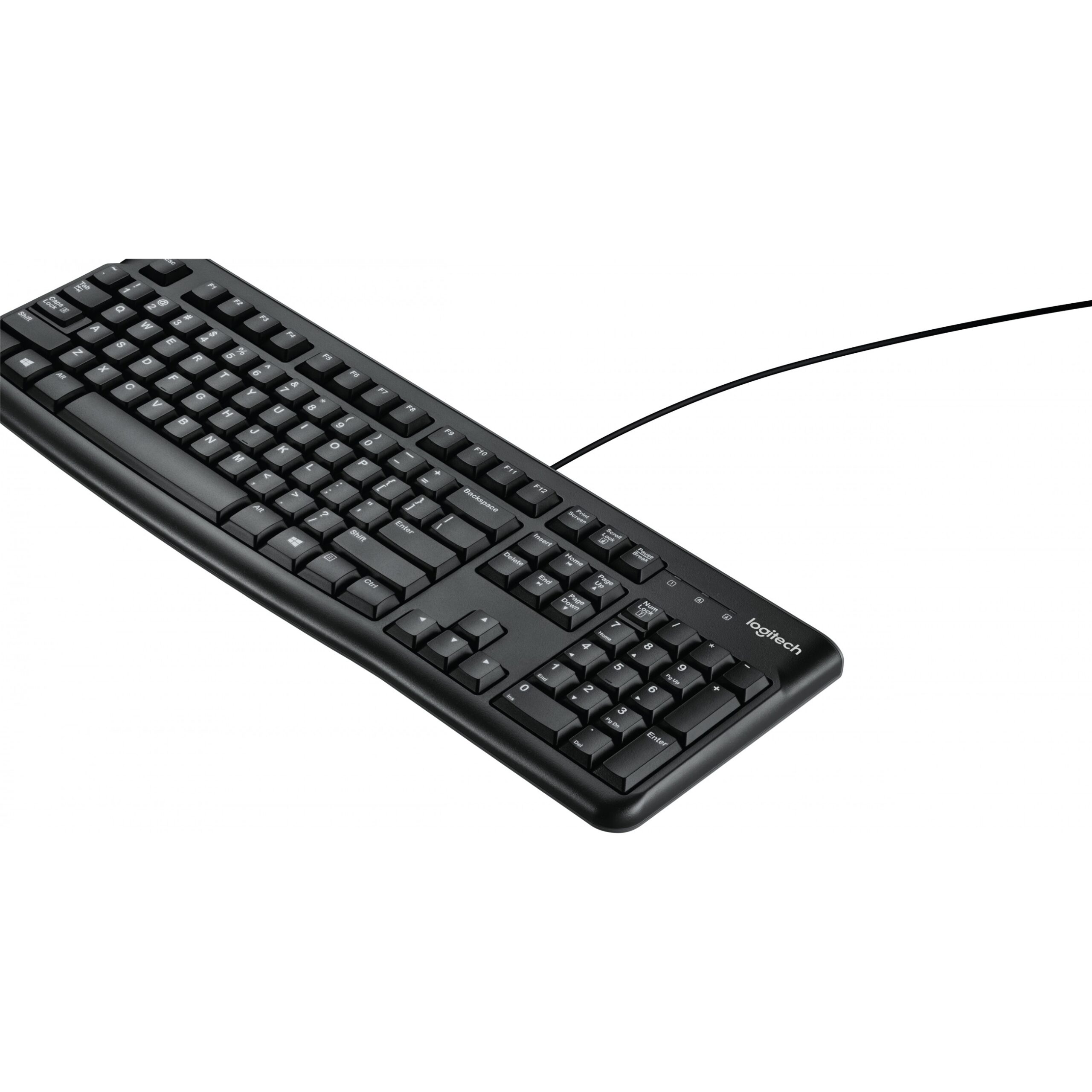 Tastierë me kabllo Logitech K120 USB e zezë QWERTY SHBA