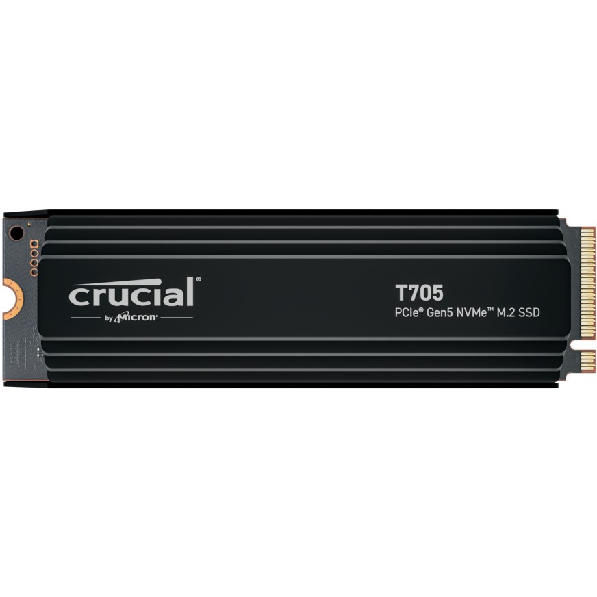 SSD të Brendshëm M.2 1TB Crucial T705 NVMe PCIe 5.0 x 4 me heat sink
