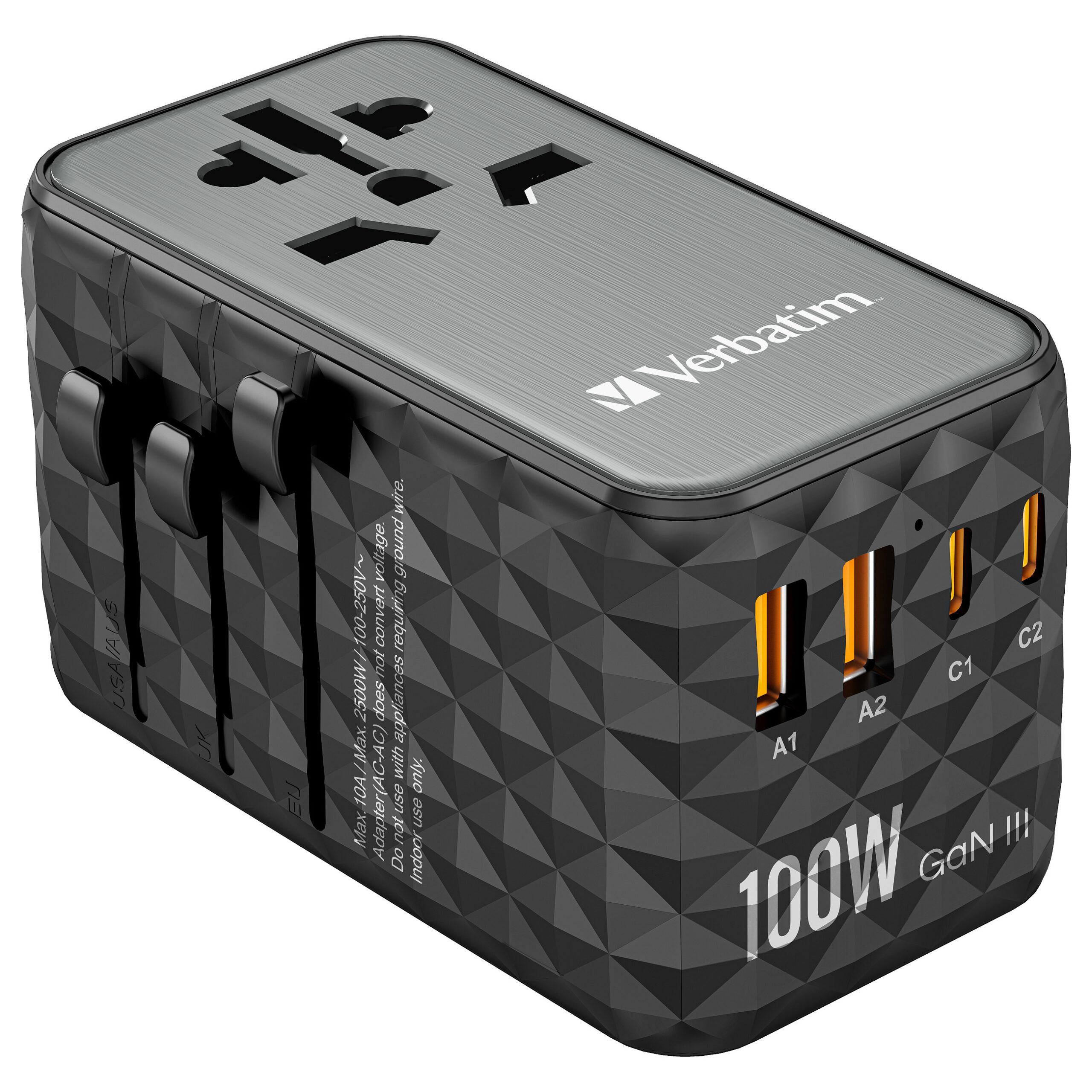 Adapter Verbatim / UTA-06 / 100W / Universal Travel Charger / GaN III