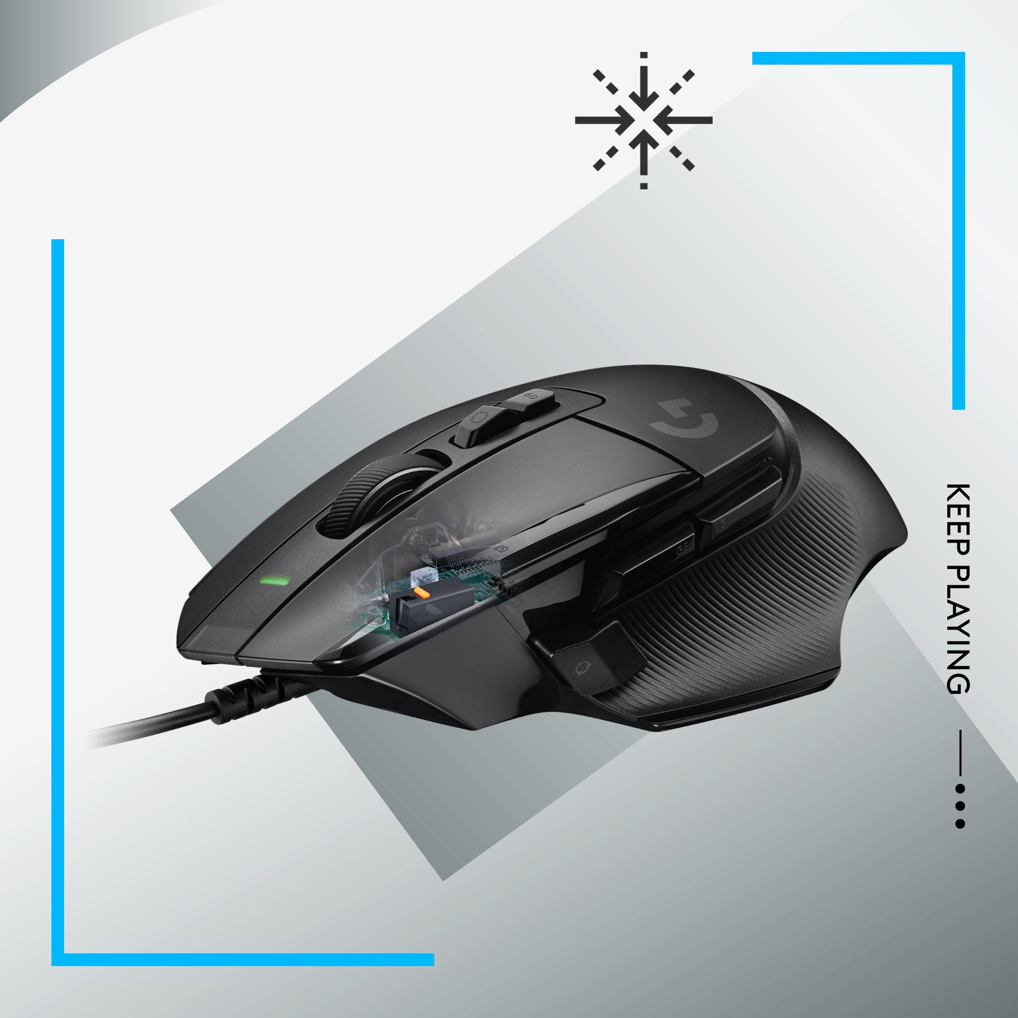 Maus Gaming Logitech G G502 X / me kabllo / USB / optik / 25600 DPI / i zi - Figura 2
