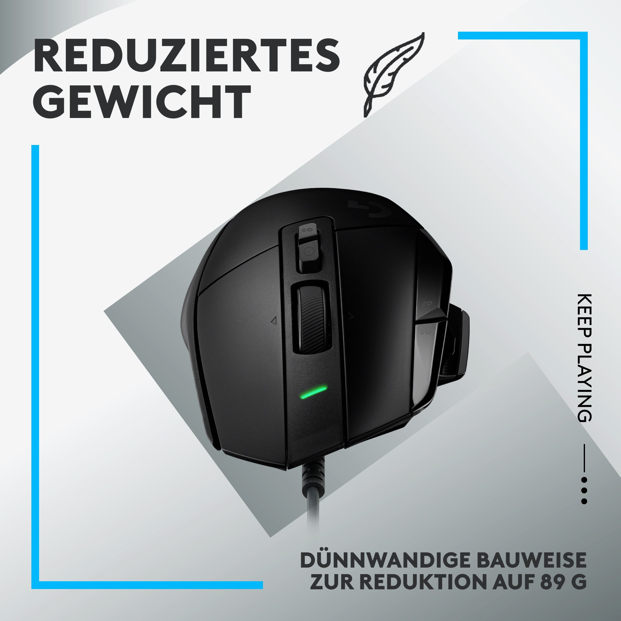 Maus Gaming Logitech G G502 X / me kabllo / USB / optik / 25600 DPI / i zi - Figura 4
