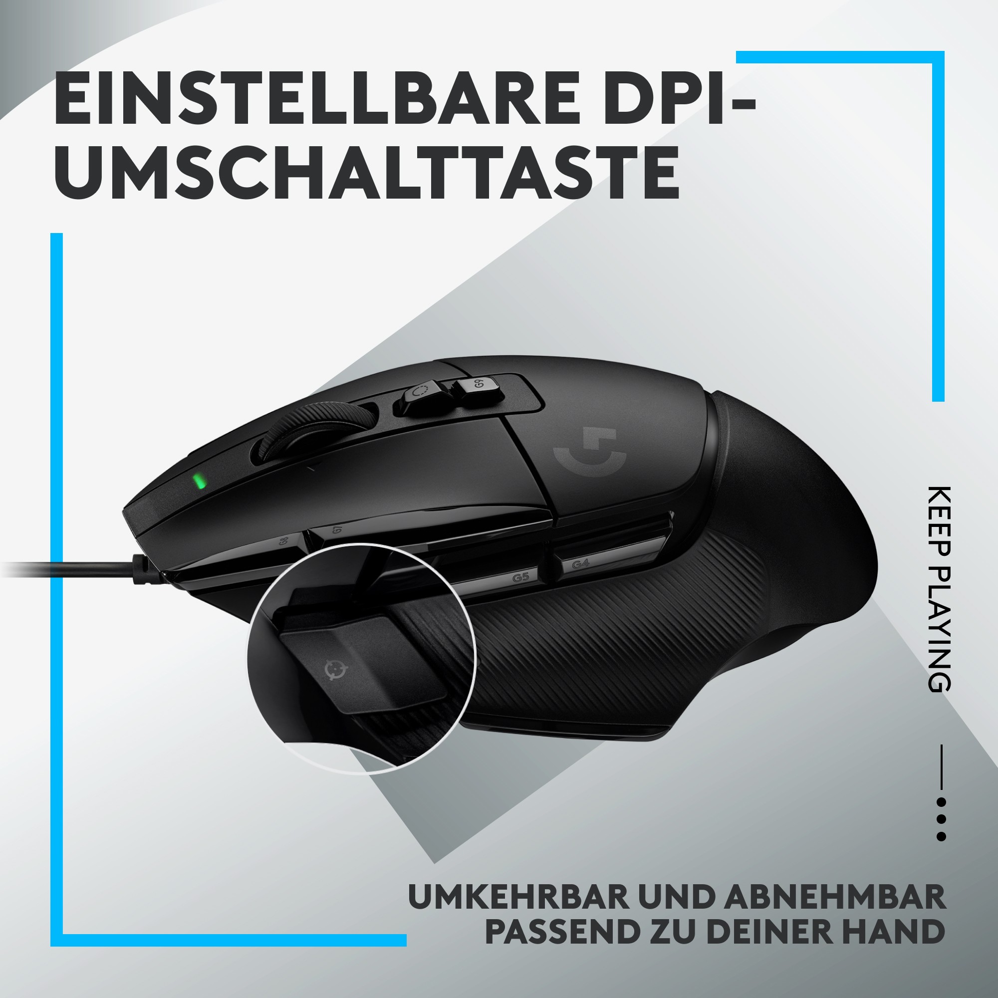 Maus Gaming Logitech G G502 X / me kabllo / USB / optik / 25600 DPI / i zi - Figura 5