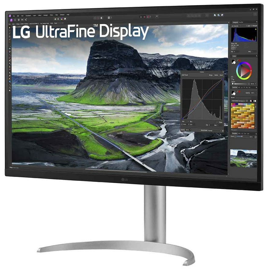 Monitor LG UltraFine 32UQ850V-W 32" (3840x2160) 16:9 4K IPS 5ms 60Hz HDR400 HDMI DP USB-C, i hirtë - Figura 2