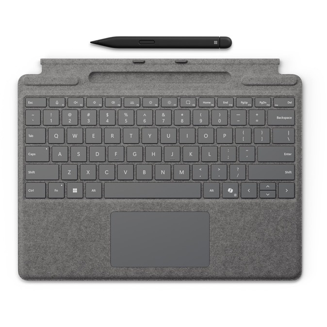 Aksesorë për tablet Microsoft Surface Pro 10/11 Tastierë inkl. Pen2 + Copilot Taste - Platin