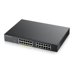 Zyxel GS1900-24EP – 24-Port Gigabit Smart Managed PoE+ Switch, Rackmount, 130W PoE Budget