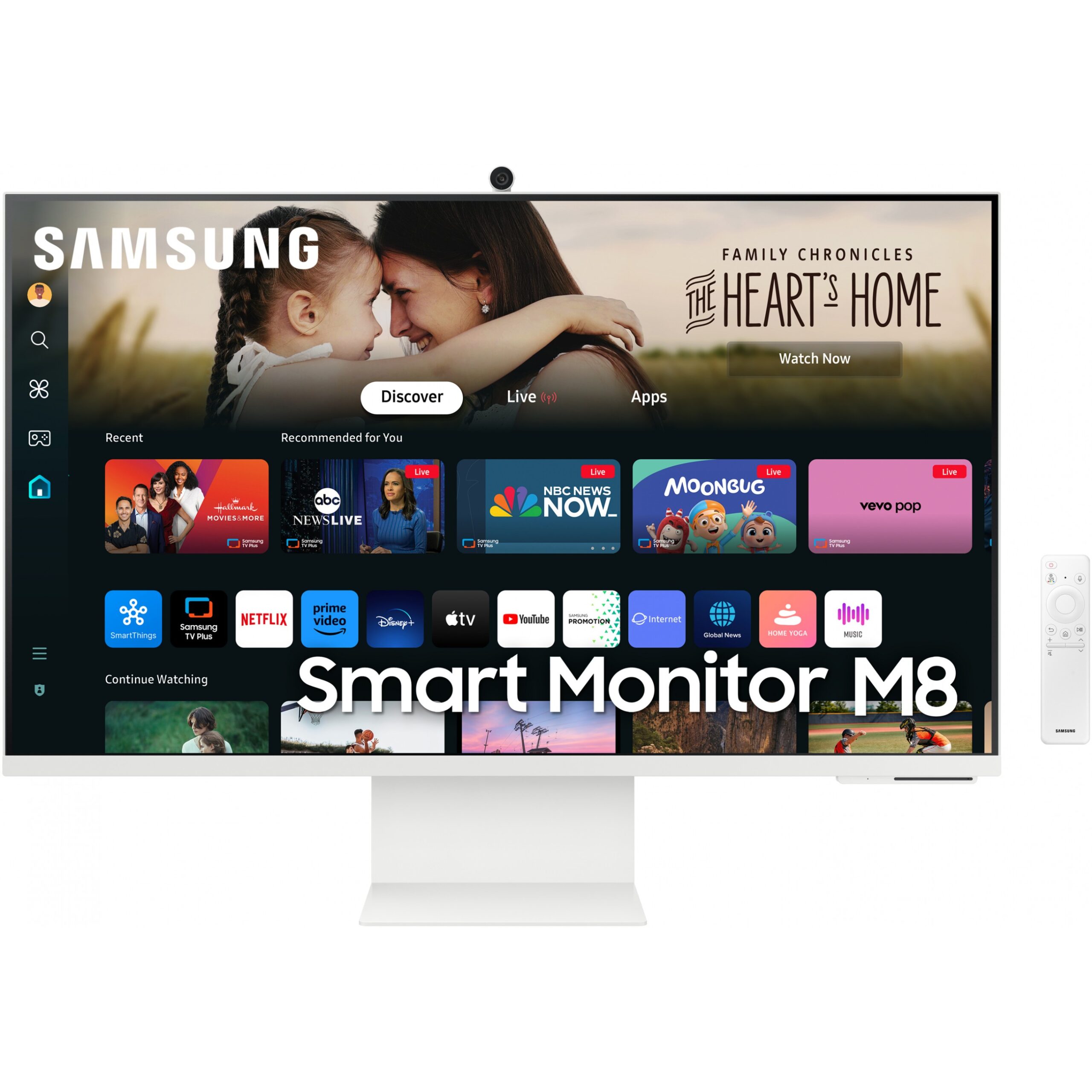 Monitor Smart Samsung M80D S32DM801UU / 32" 4K Ultra HD VA 60 Hz 4 ms / AC, HDMI, USB Type-C / e bardhë