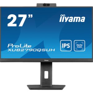 Monitor për Punë 68.5cm/27" (2560x1440) iiyama ProLite XUB2790QSUH-B1 16:9 QHD IPS 0.4ms 100Hz HDMI DP USB-C KVM Zëdhënës Pivot Zi