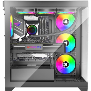 Kasë Midi XILENCE XG171 Gleam X818.ARGB – Zezë - Figura 2