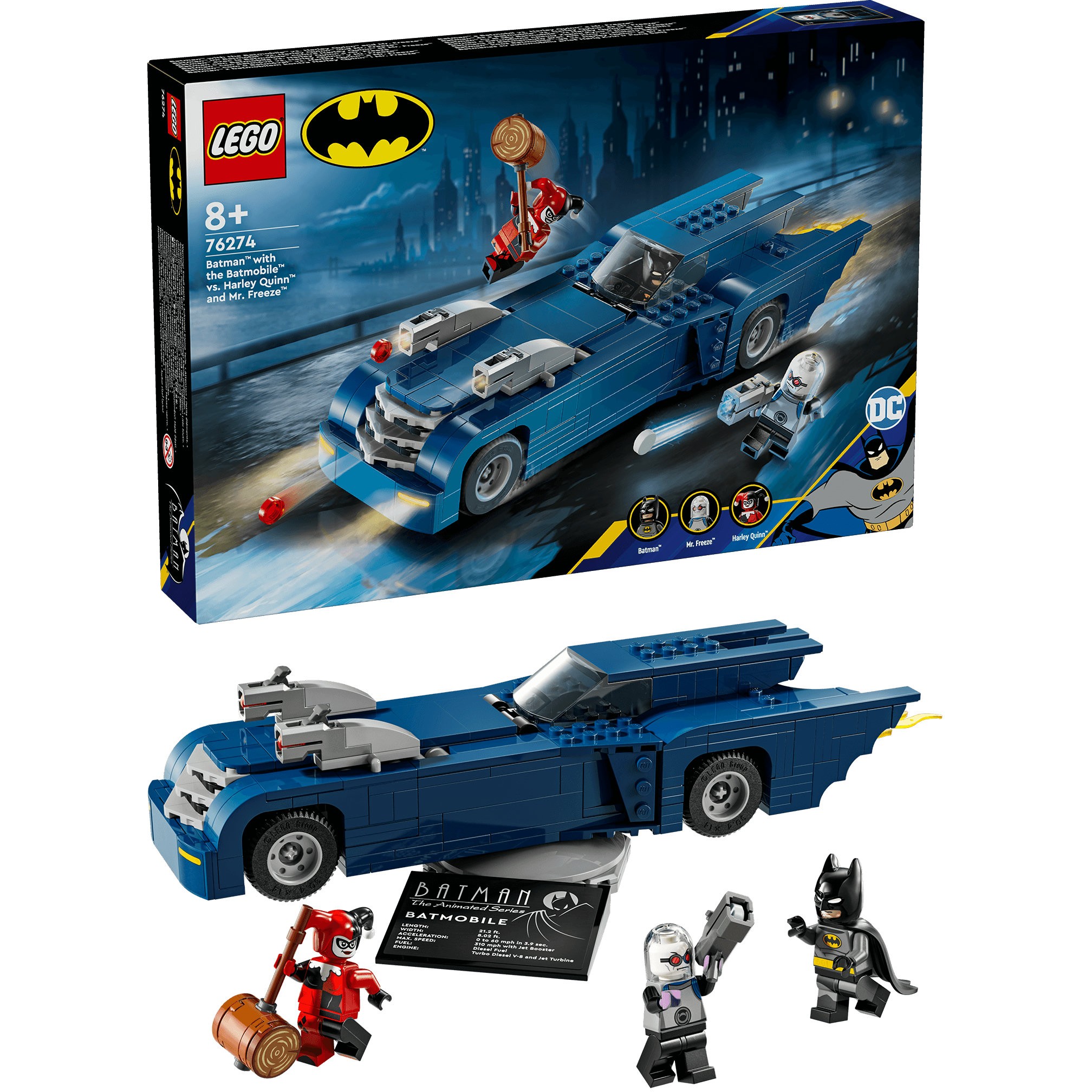LEGO DC Super Heroes Batman in the Batmobile vs. Harley Quinn and Mr. Freeze 76274 - Figura 3