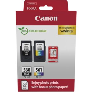 INK Canon Tinte PG-560/CL-561 3713C008 2er Multipack (BK(Color) përfshirë Fotopapier