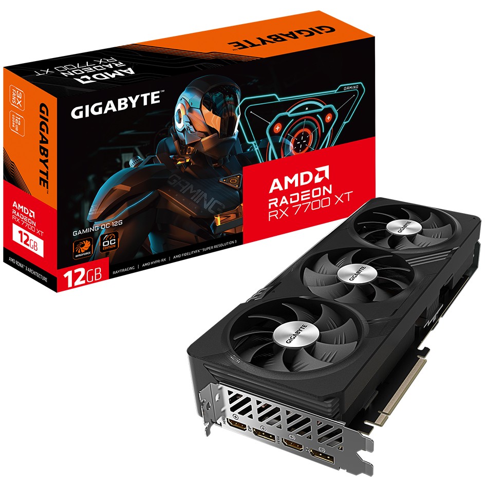 Kartelë Grafike AMD GPU RX 7700 XT 12GB Gigabyte Gaming OC GDDR6