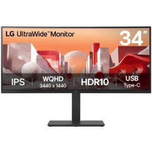 Monitor LG 34BA75QE-B / 34" / Wide Quad HD / IPS / Curved / 5ms / 60Hz / HDR10 / HDMI - DP - USB-C / i zi