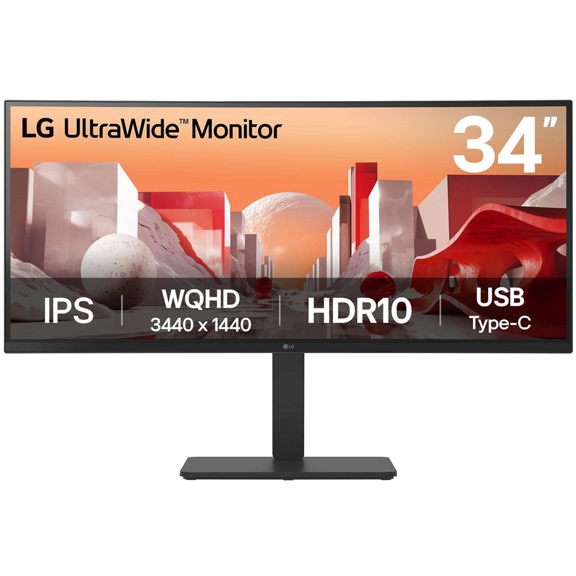 Monitor LG 34BA75QE-B / 34" / Wide Quad HD / IPS / Curved / 5ms / 60Hz / HDR10 / HDMI - DP - USB-C / i zi