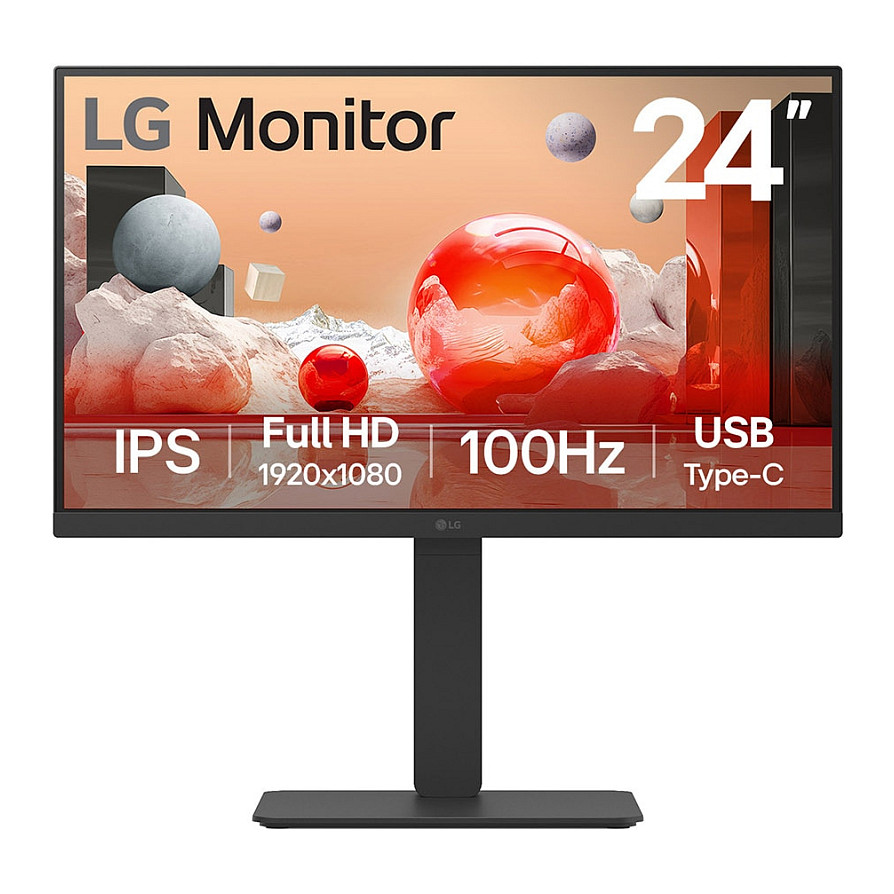 Monitor LG 24BA750-B / 24" / Full HD IPS / LCD / 100 Hz / 5 ms / HDMI+USB+DP - Zezë