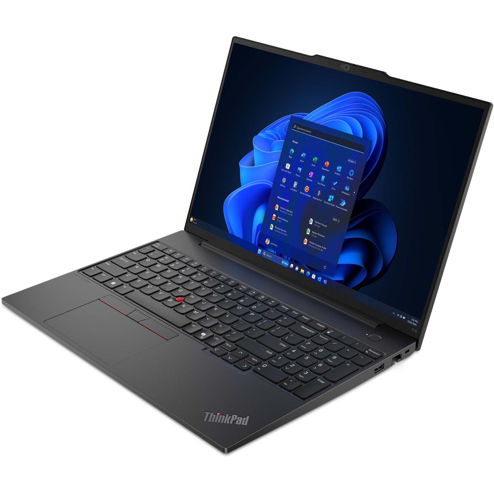 Laptop Lenovo ThinkPad E16 G2 / Ryzen 5 - 7535HS / 16GB DDR5 / 512GB / 16" WUXGA IPS / AMD Radeon 660M / DE - Zezë - Figura 2