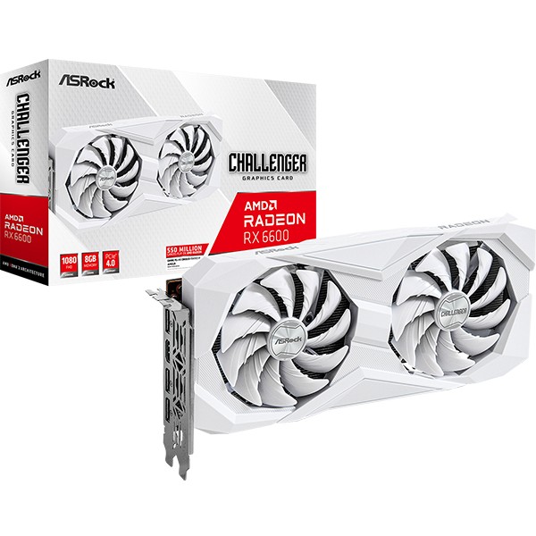 Kartelë grafike ASRock Radeon RX 6600 / 8GB / GDDR6 / e bardhë