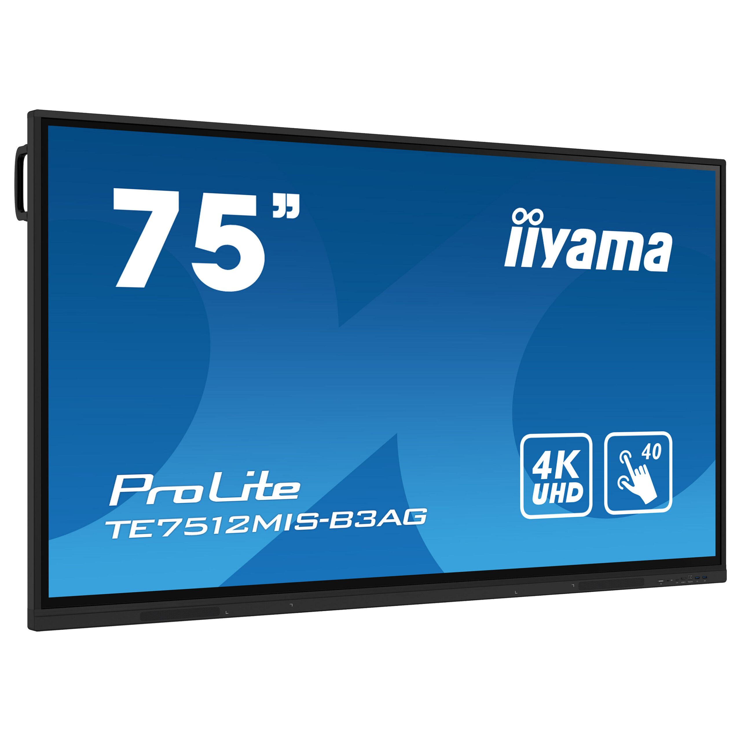 Monitor iiyama ProLite TE7512MIS-B3AG / 75"/ 4K Ultra HD IPS / 60Hz / 8ms / HDMI+USB+VGA - Zezë