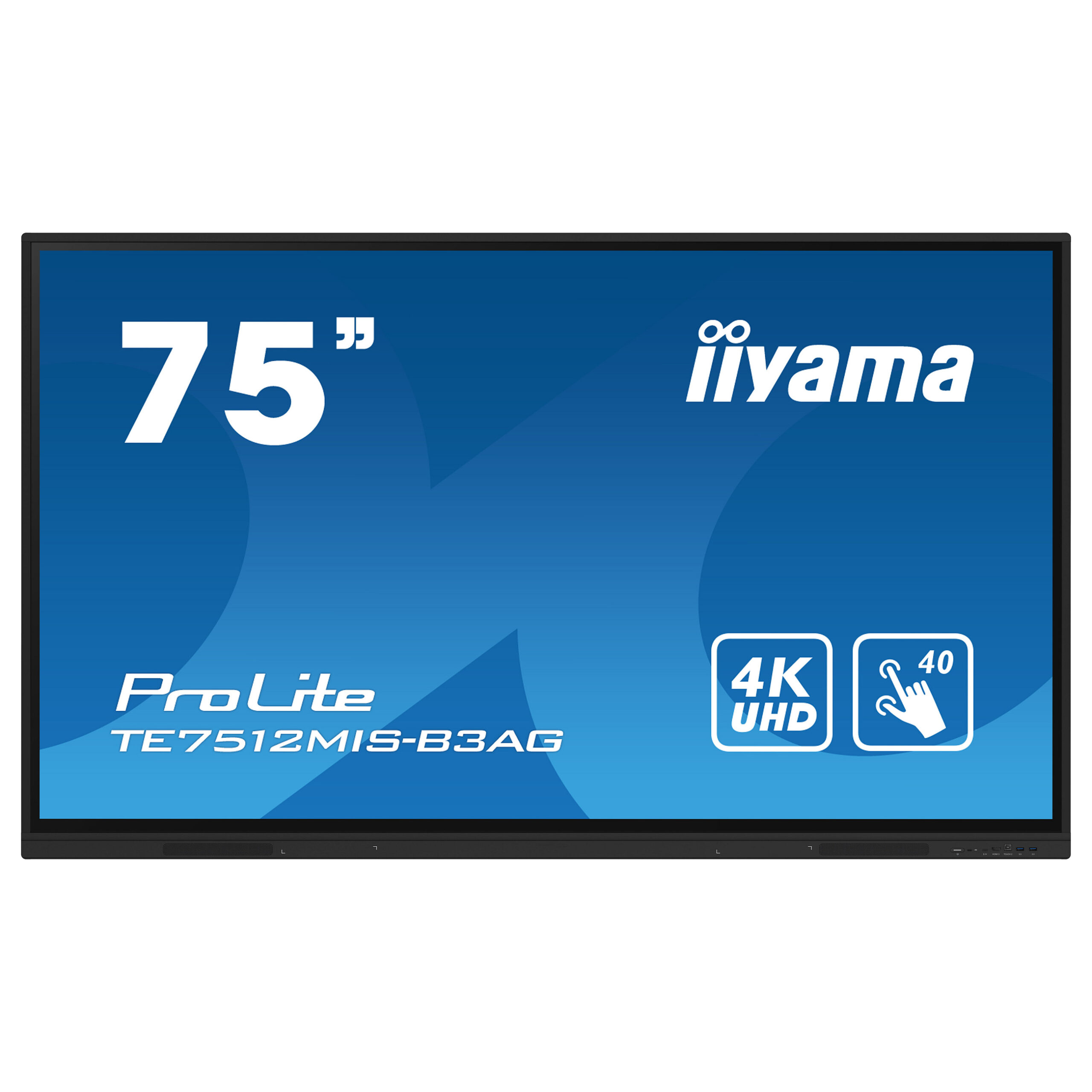 Monitor iiyama ProLite TE7512MIS-B3AG / 75"/ 4K Ultra HD IPS / 60Hz / 8ms / HDMI+USB+VGA - Zezë - Figura 2