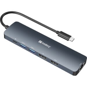 Stacioni i ankorimit Sandberg 136-43 USB-C 6-në-1 PD 100W 8K DisplayDock