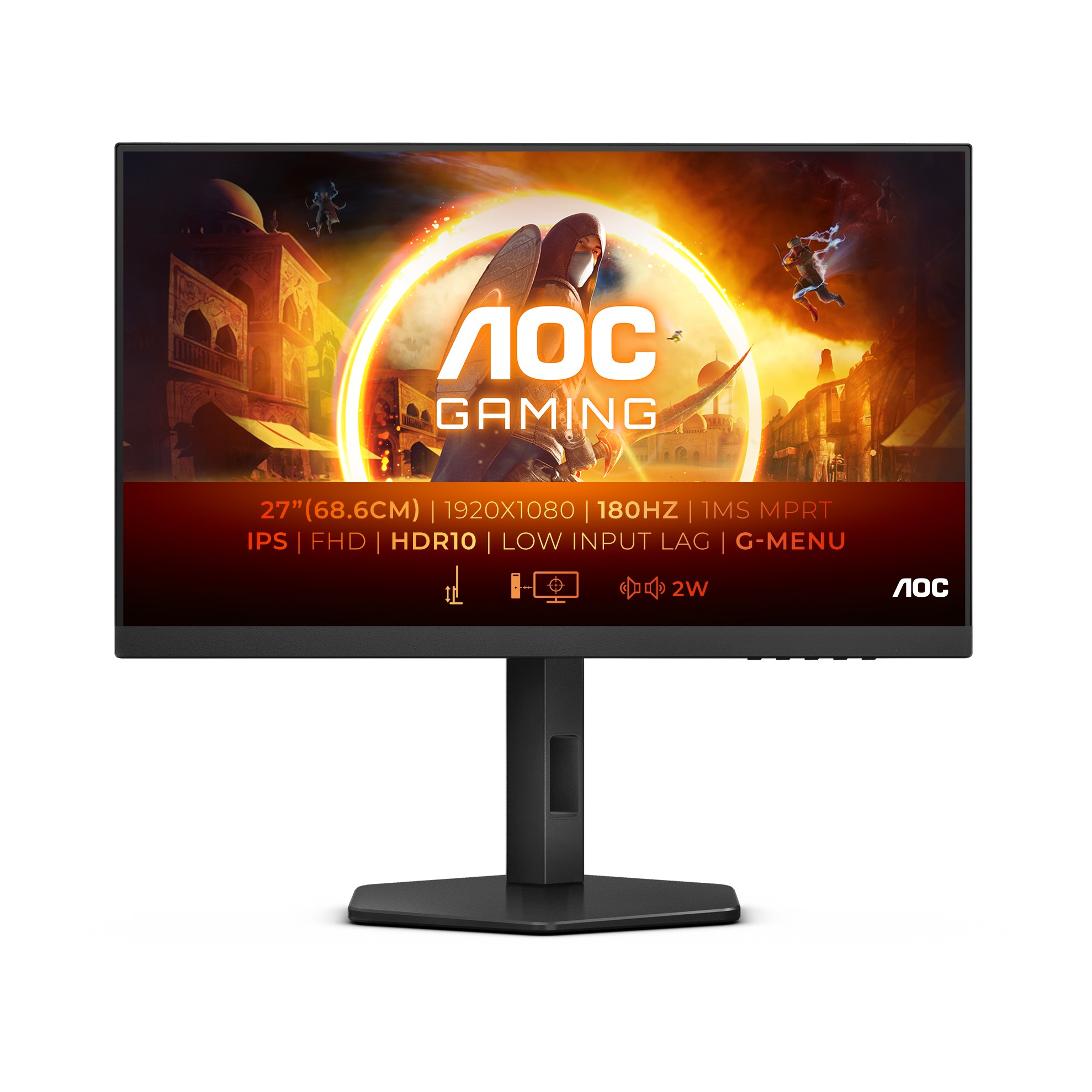 Monitor Gaming 68.6cm/27" (1920x1080) AOC 27G4XE Full HD 2xHDMI DP IPS HDR10 0.5ms LS E Zezë