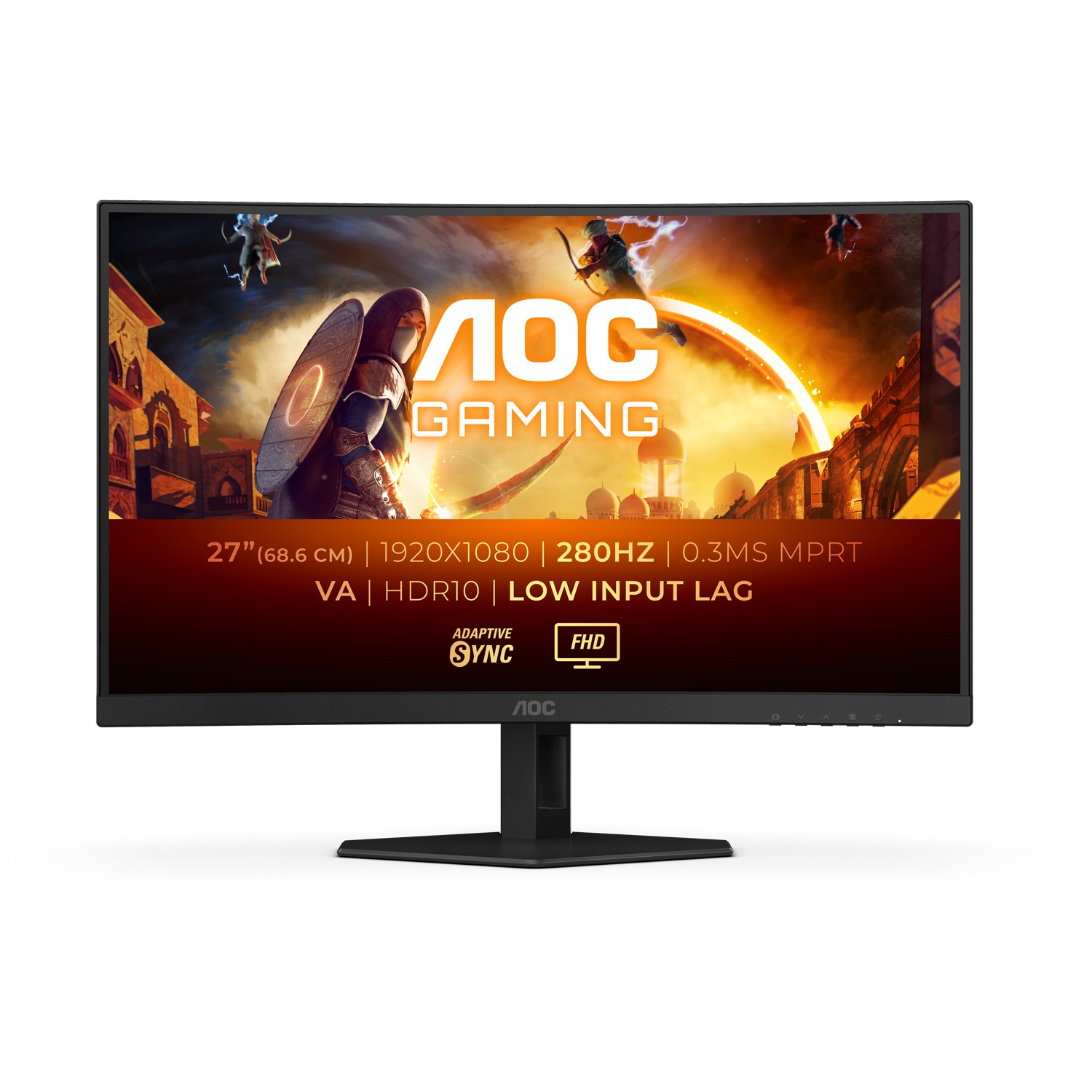 Monitor Gaming i lakuar AOC C27G4ZXE / 27" Full VA Curved 0.3ms 280Hz / HDMI DP / e zezë