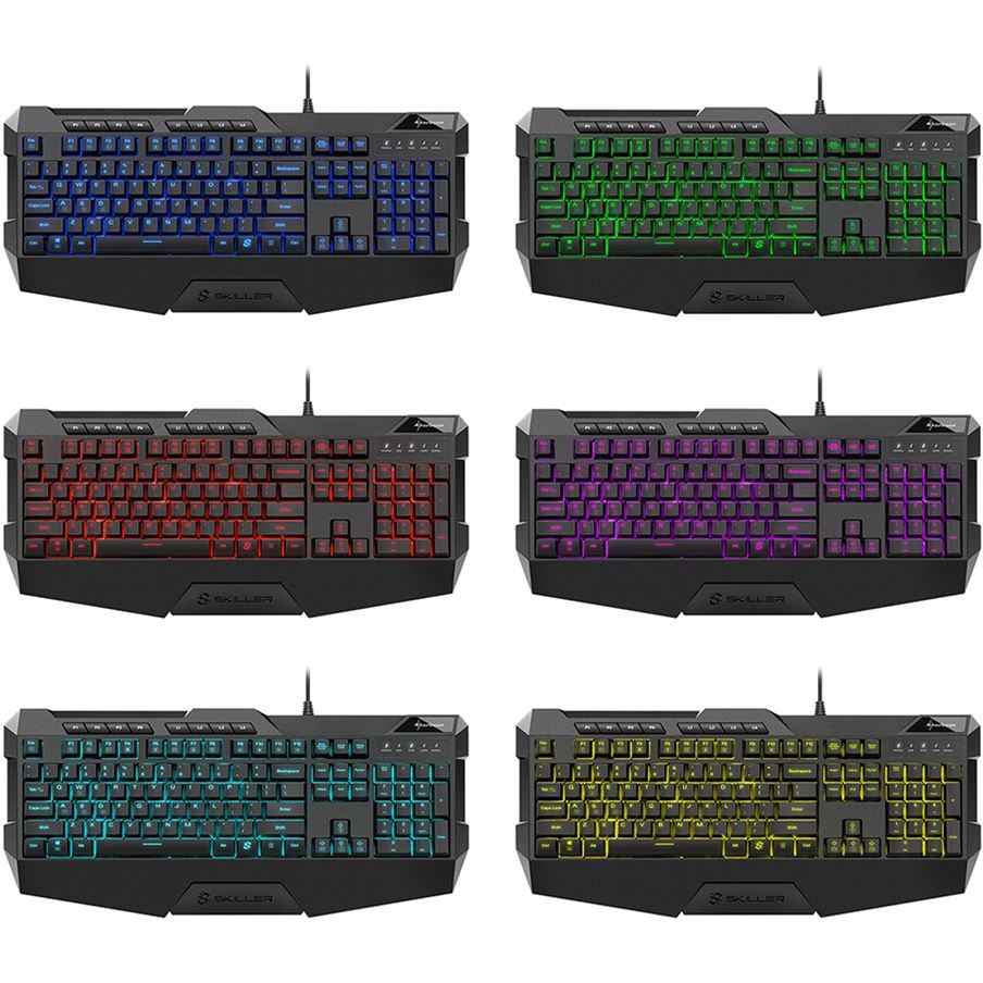 Tastierë gaming Sharkoon Skiller SGK4 Rubberdome / Wired / QWERTZ / German Language - Zezë - Figura 3
