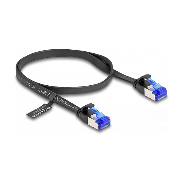 Kabllo për rrjet DeLock Patch Cable CAT6a RJ45 U/FTP Flat / 0.5 m - Zezë - Figura 2