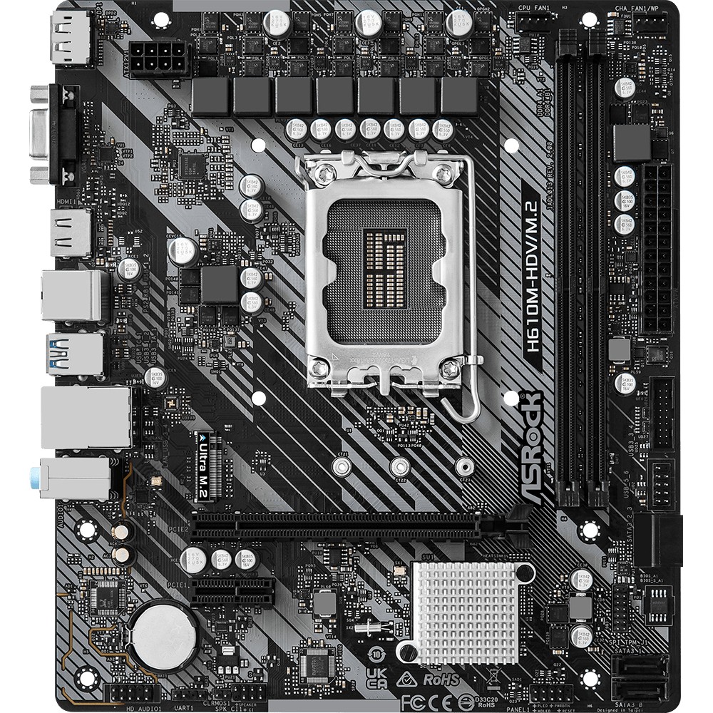 Pllakë amë Intel 1700 ASROCK H610M-HDV/M.2 R2.0 mATX D4 - Figura 2