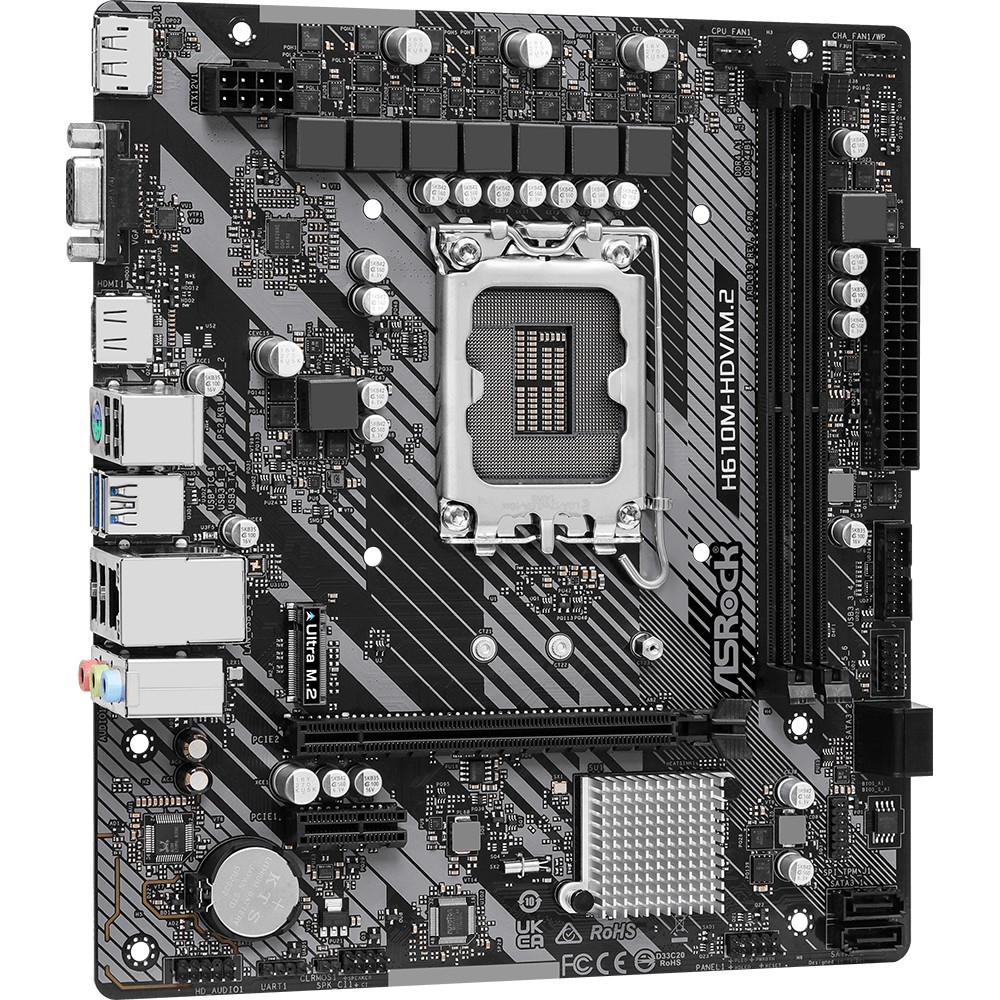 Pllakë amë Intel 1700 ASROCK H610M-HDV/M.2 R2.0 mATX D4 - Figura 4