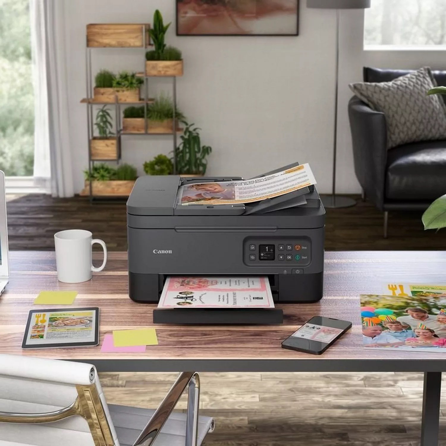 Printer Multifunksional Canon PIXMA TS7450i / Inkjet / 3‑in‑1 / A4 / WiFi / Duplex / ADF - Zezë - Figura 5