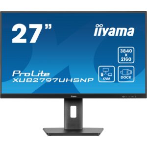 Monitor për Punë 68.5cm/27" (3840x2160) iiyama ProLite XUB2797UHSNP-B1 16:9 4k UHD IPS 4ms 60Hz HDMI DP USB-C KVM Zëdhënës Pivot Zi