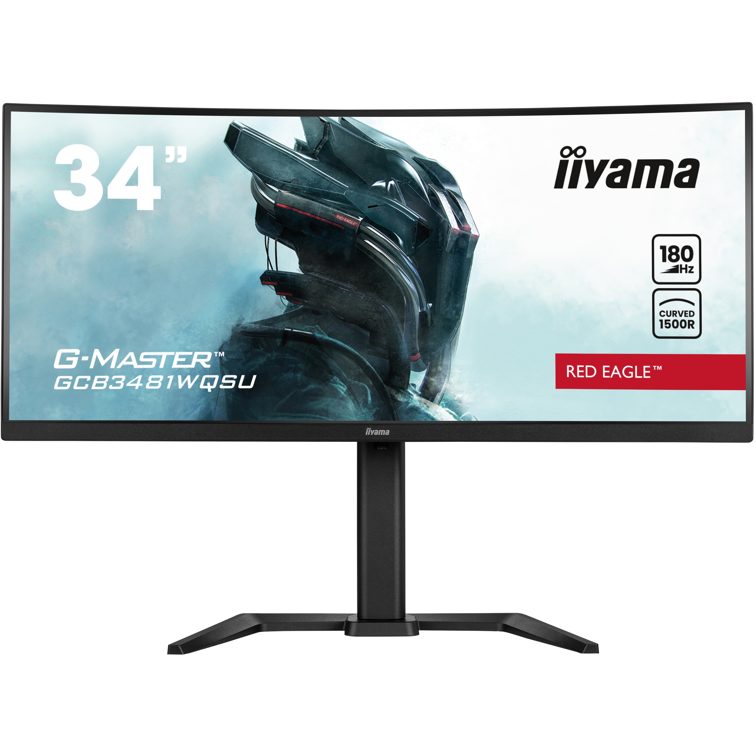 Monitor Gaming i lakuar IIYAMA GCB3481WQSU-B1 / 34" UltraWide Quad HD 180 Hz 0.3 ms VA Curved / HDMi DP USB / e zezë