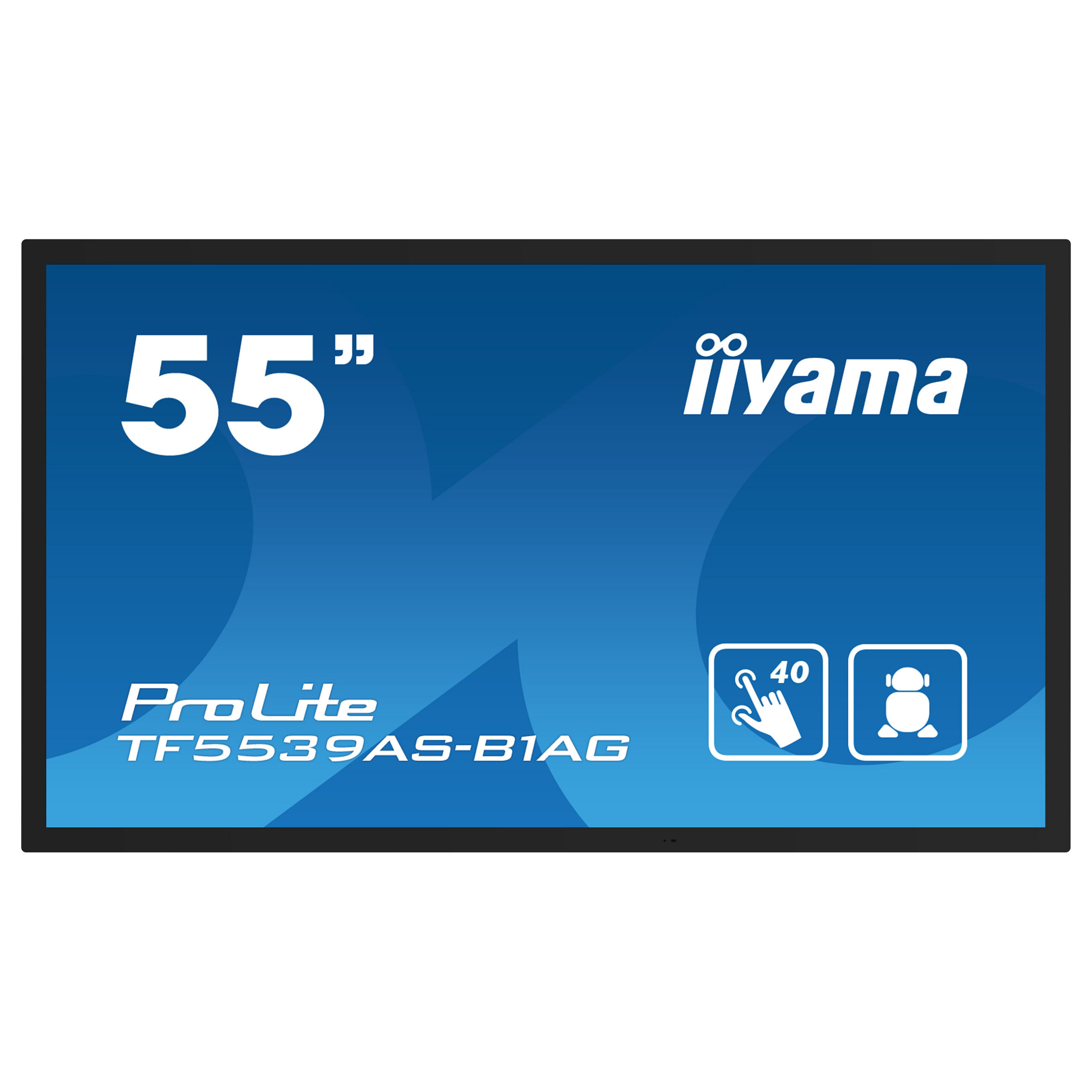 Ekran Interaktiv IIYAMA TF5539AS-B1AG / 54.6"/ 4K Ultra HD LED Multi Touch / 60Hz / 8ms / HDMI+DP - Zezë - Figura 2
