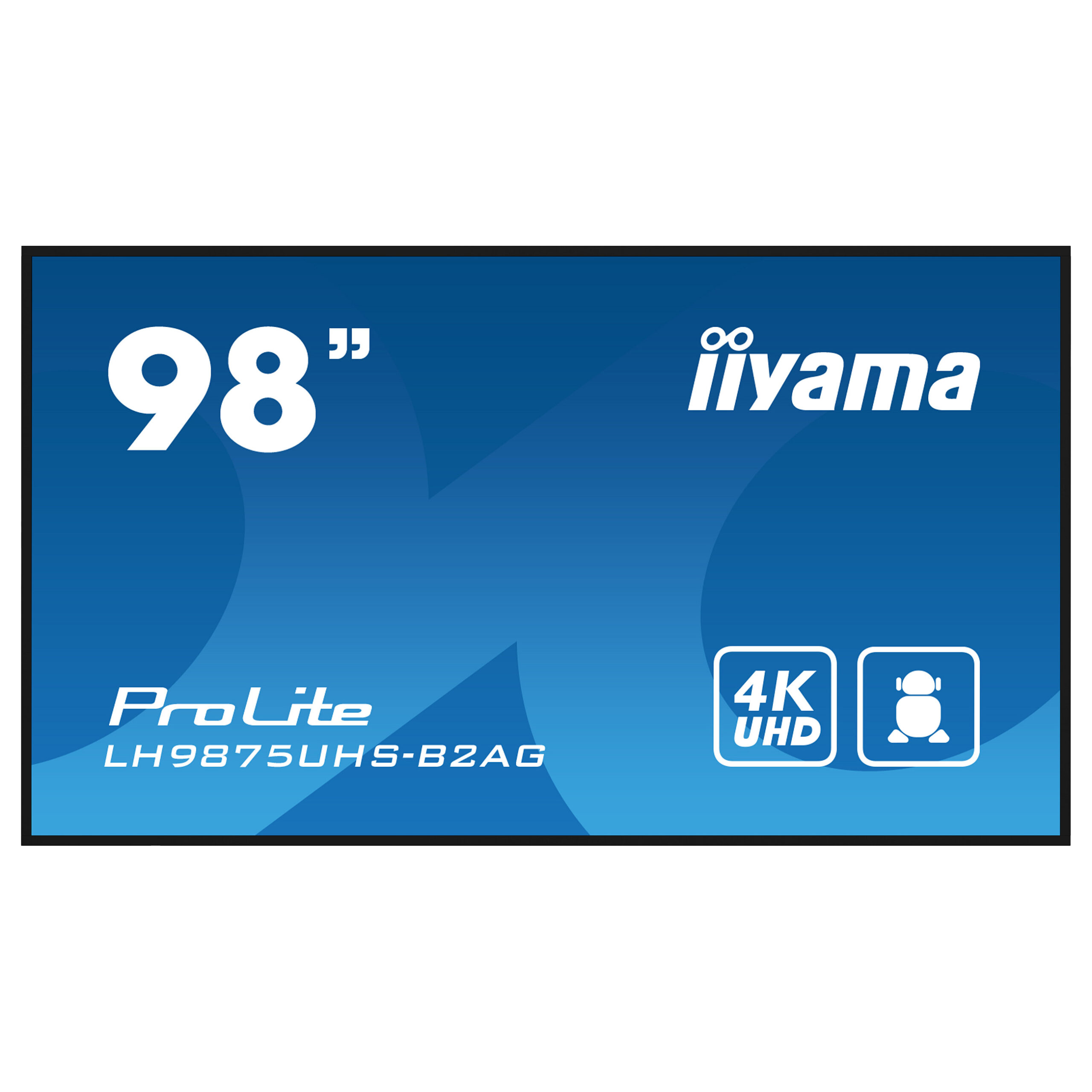 Ekran Prezantues IIYAMA LH9875UHS-B2AG / 97.5" / 4K Ultra HD IPS / LED / 60 Hz / 8 ms / HDMI+USB+DVI+DP+VGA - Zezë - Figura 2