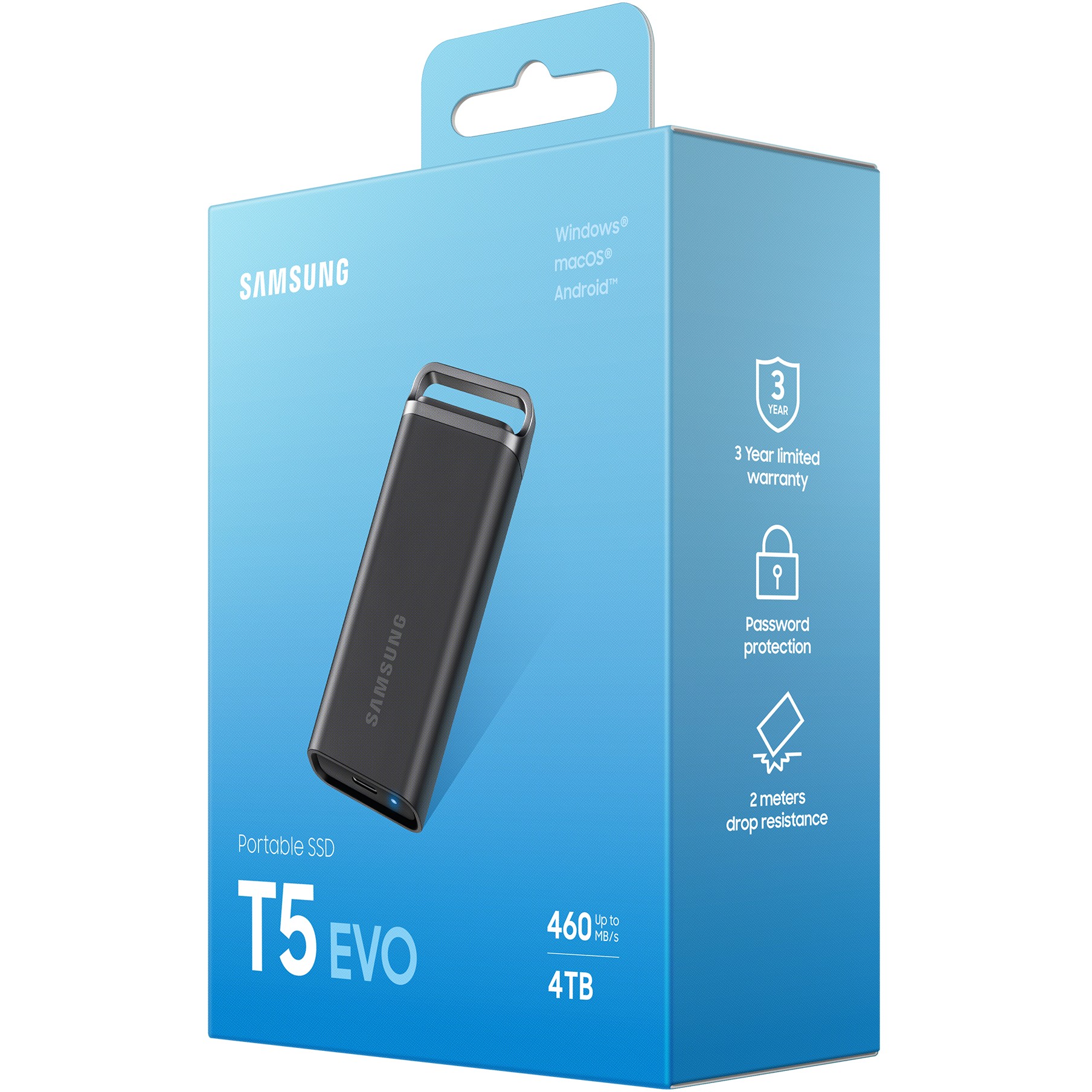 SSD e Jashtme 4TB Samsung Portable T5 EVO USB 3.2 Gen1 Black retail - Figura 4