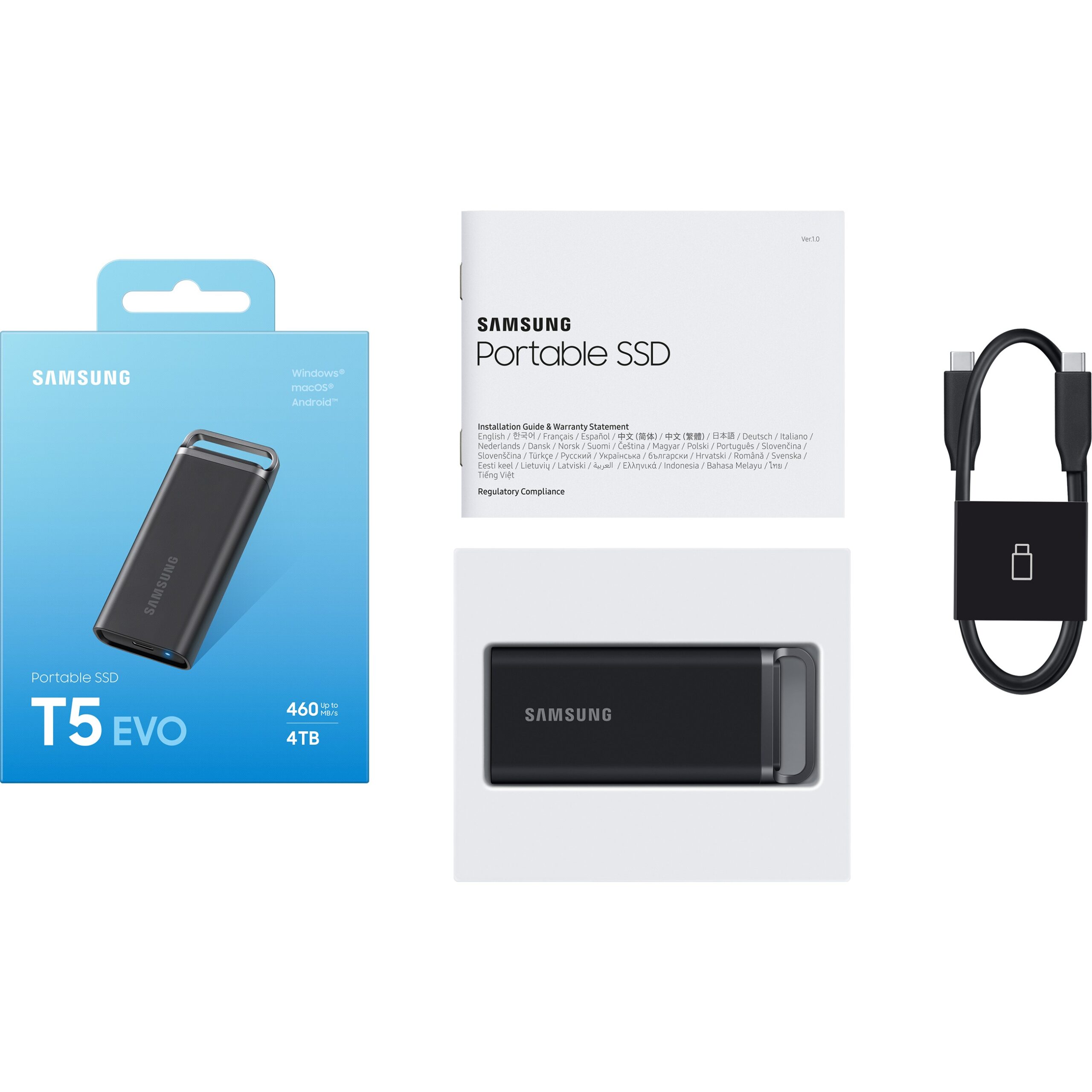 SSD e Jashtme 4TB Samsung Portable T5 EVO USB 3.2 Gen1 Black retail - Figura 5