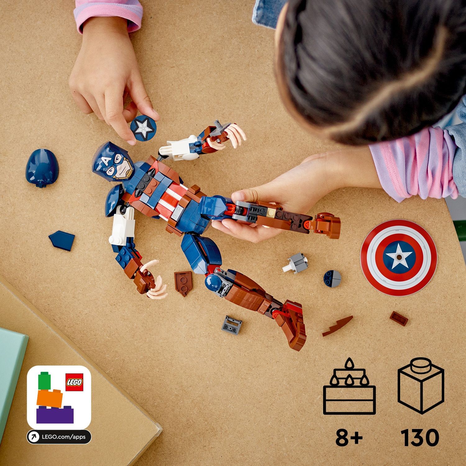 Lodër LEGO Marvel - Captain America - Figura 5
