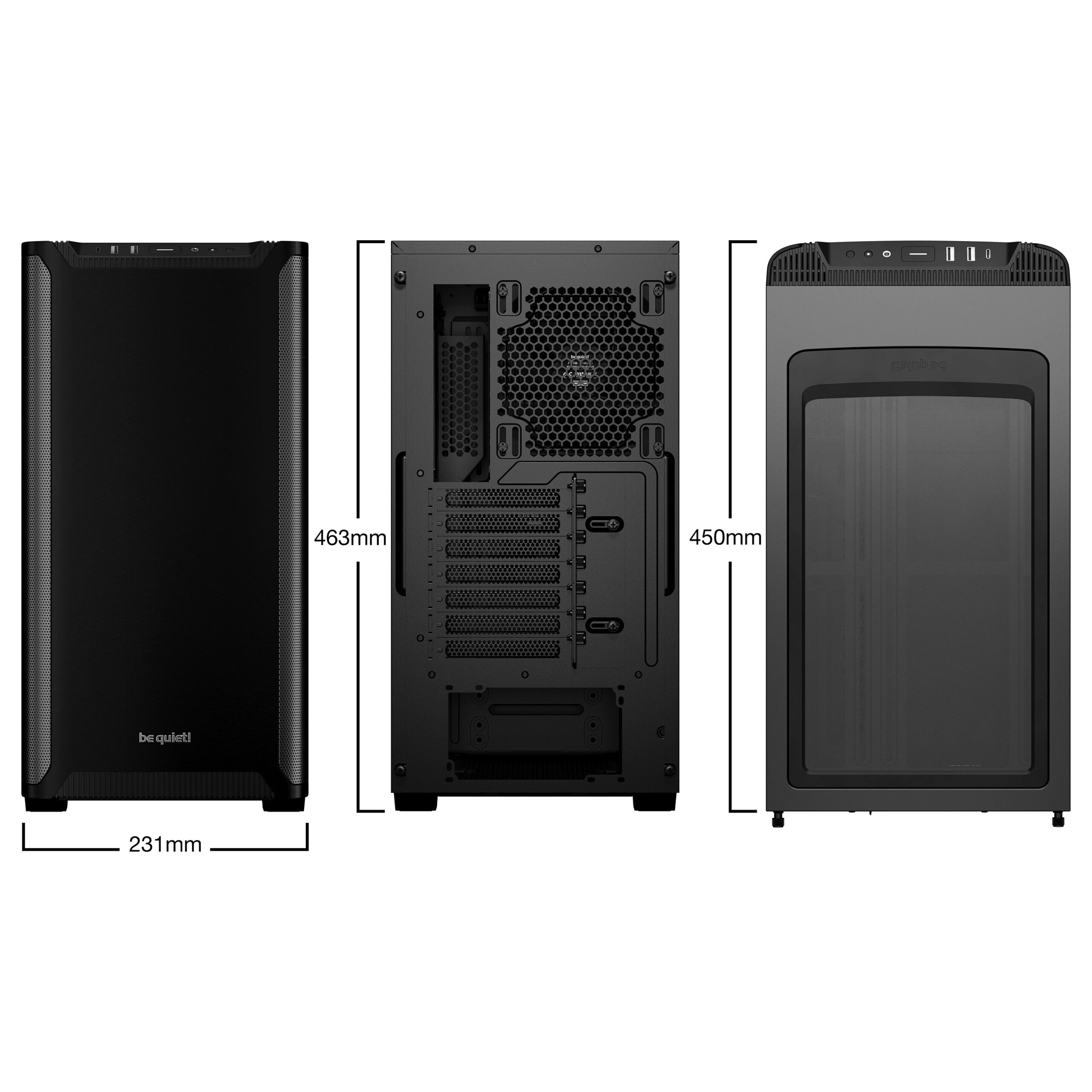 Kasë Midi be quiet! PURE BASE 501 – Zezë - Figura 3