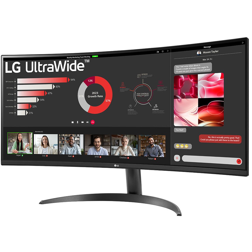 Monitor LG 34WR50QK-B / 34 Inch / WQHD / Ultra Wide / 100Hz / 5ms / I zi - Figura 2