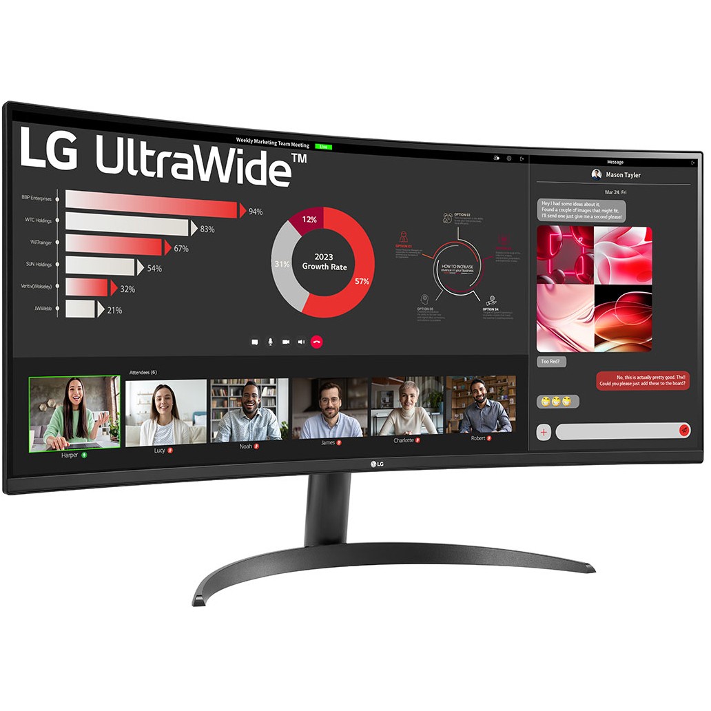 Monitor LG 34WR50QK-B / 34 Inch / WQHD / Ultra Wide / 100Hz / 5ms / I zi - Figura 3