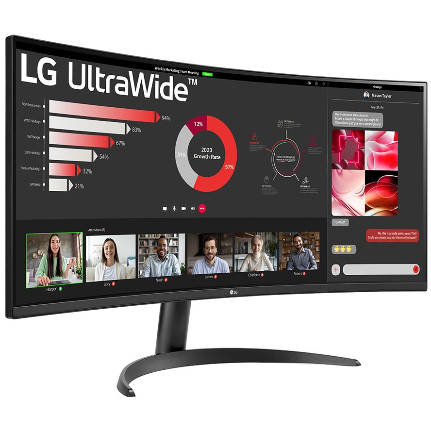Monitor LG 34WR50QK-B / 34 Inch / WQHD / Ultra Wide / 100Hz / 5ms / I zi - Figura 4