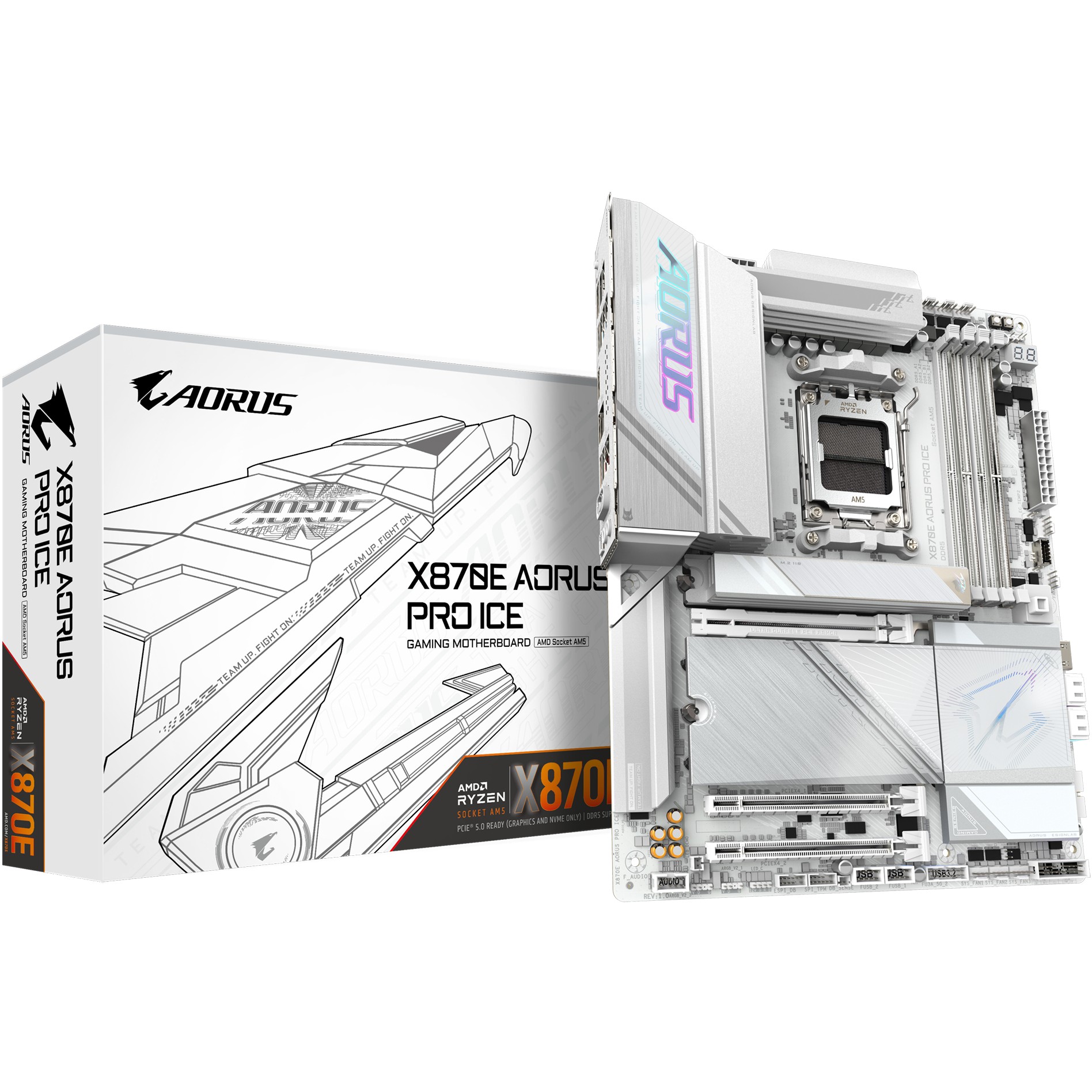 Pllakë Amë AM5 Gigabyte X870E AORUS PRO ICE ATX