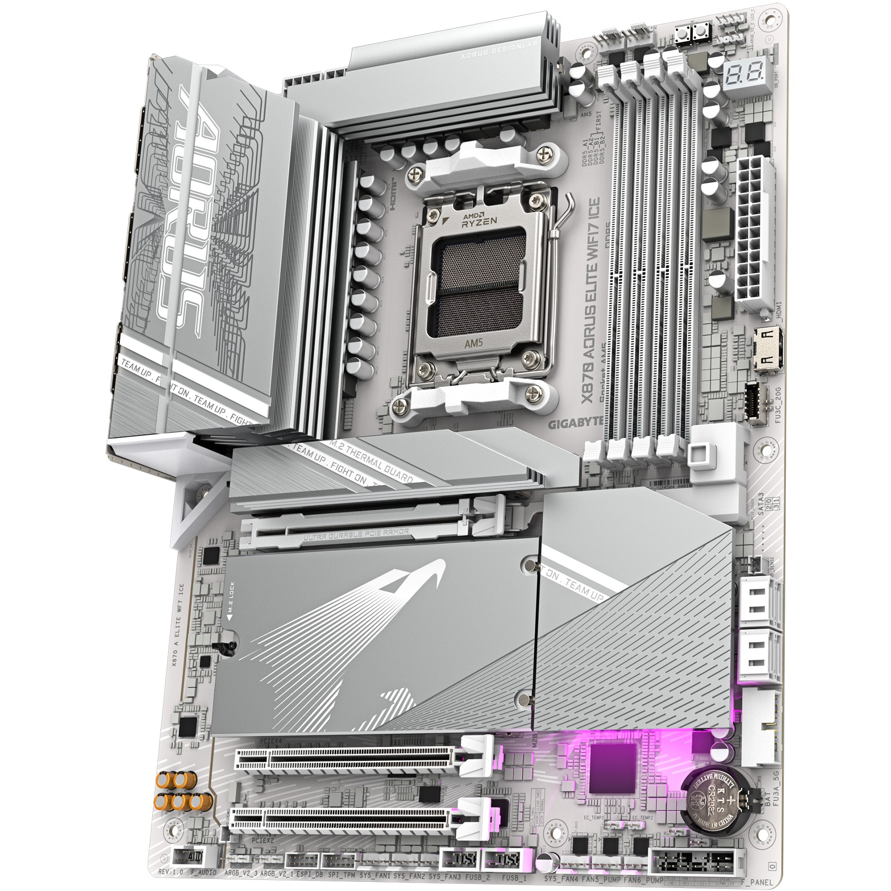 Pllakë Amë AM5 Gigabyte X870 AORUS ELITE WIFI7 ICE ATX - Figura 4