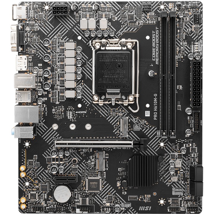Pllakë Amë MB Intel MSI PRO H610M-G / Intel Socket 1700 / DDR5 / mATX / HDMI+VGA+DP - Figura 2